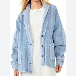 Free People Women’s Jordan Shacket color Larkspur size XS
